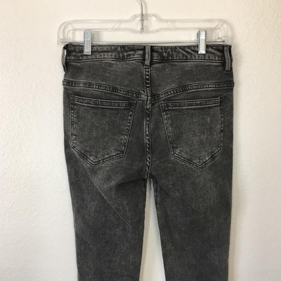 FREE PEOPLE Super Skinny Faded Black Jeans - Picture 10 of 13